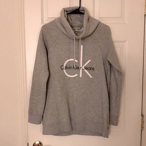 Calvin Klein Gray Cowl Neck Sweatshirt/Tunic